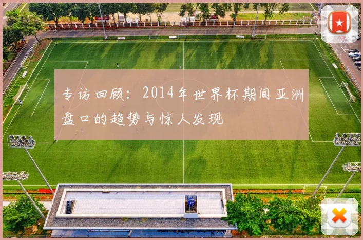 专访回顾：2014年世界杯期间亚洲盘口的趋势与惊人发现